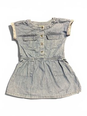 3T Girls Wonderkids Light Blue Denim Dress with Chest Pockets
